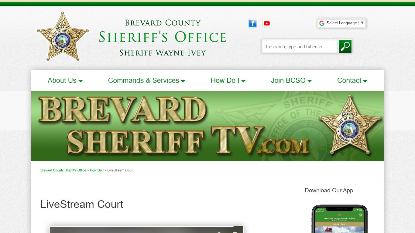 LiveStream Court : Brevard County Sheriff's Office - BrevardSheriff